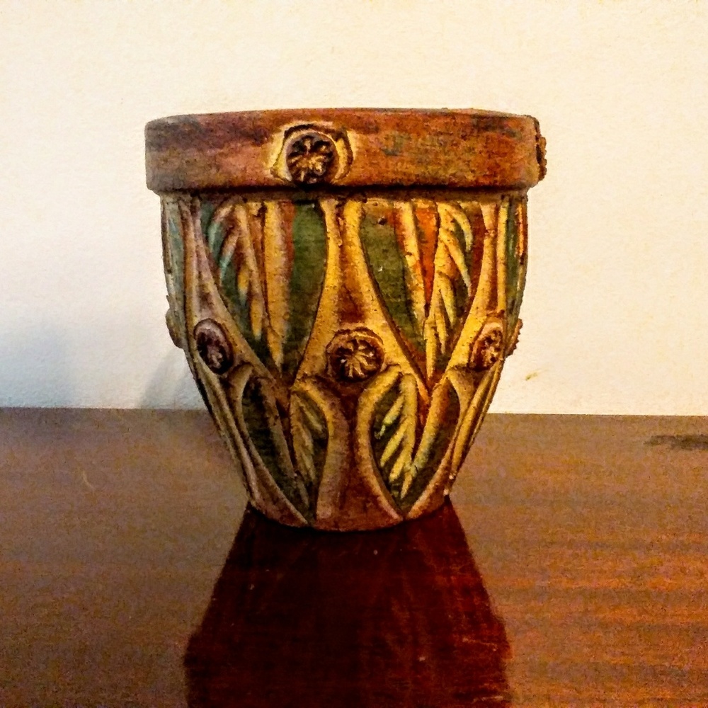 Thai Colorful Hand-Painted Flower Pot